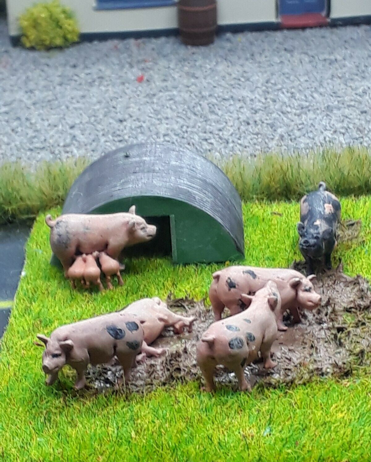 Mma026 Pig Sty And Pigs – Scale 3d