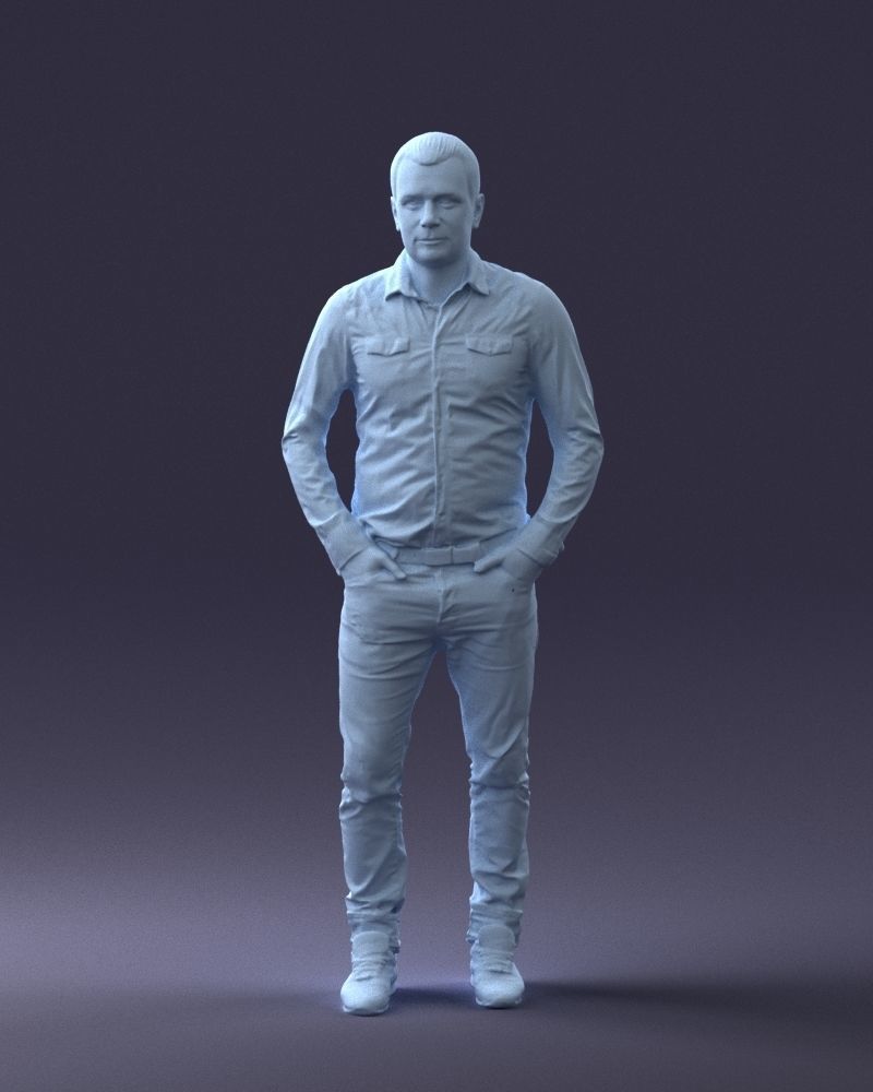 Male With Hands In Pockets Figure