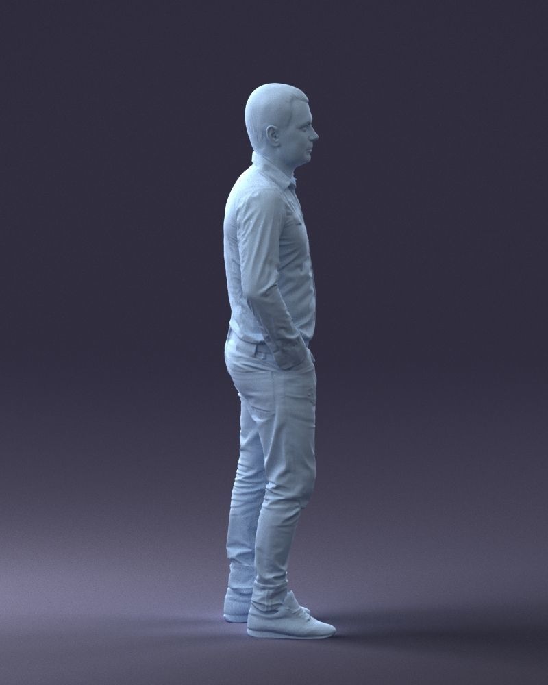 Male With Hands In Pockets Figure