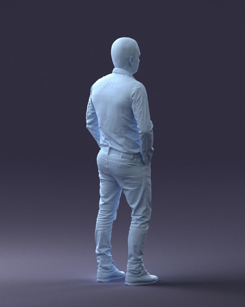 Male With Hands In Pockets Figure