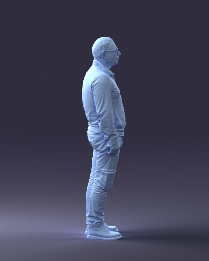 Smart Older Male In Cargo Pants Figure