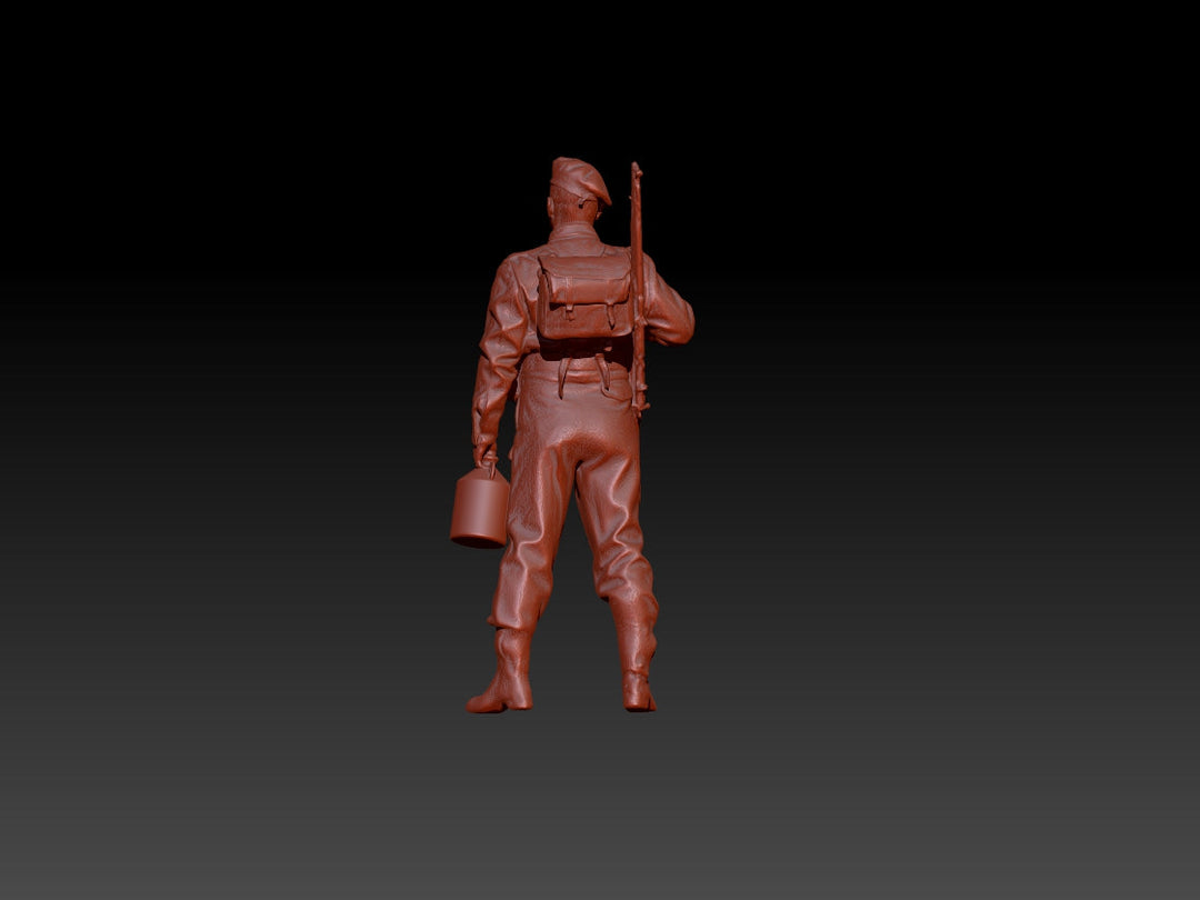 S3Ds0011 Ww2 Soldier With Jar Figure