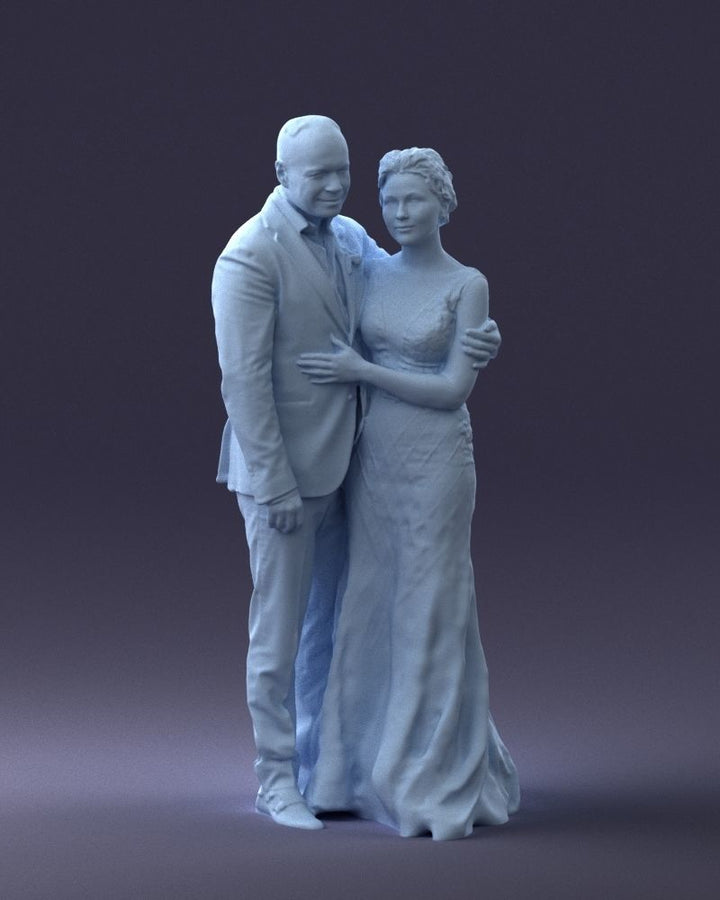 Wedding Bride & Groom Couple 3 Figure