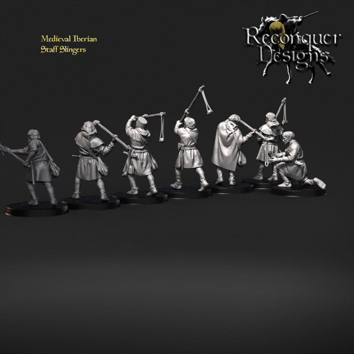 REM0056 Iberian Medieval Slingers x 13