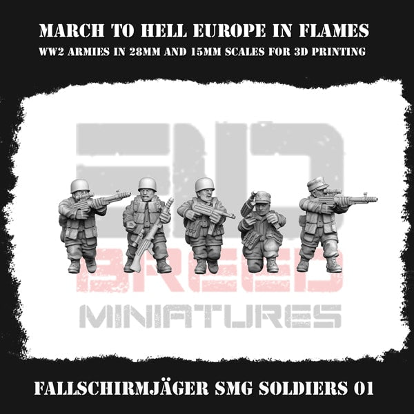 German Army Fallschirmjager Smg Soldiers 01 Figure