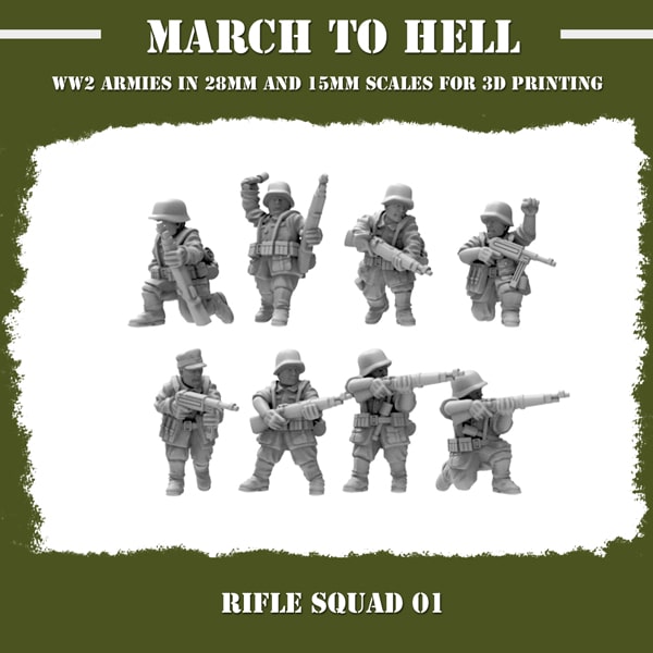 German Army (Wehrmacht) Rifle Squad Figure