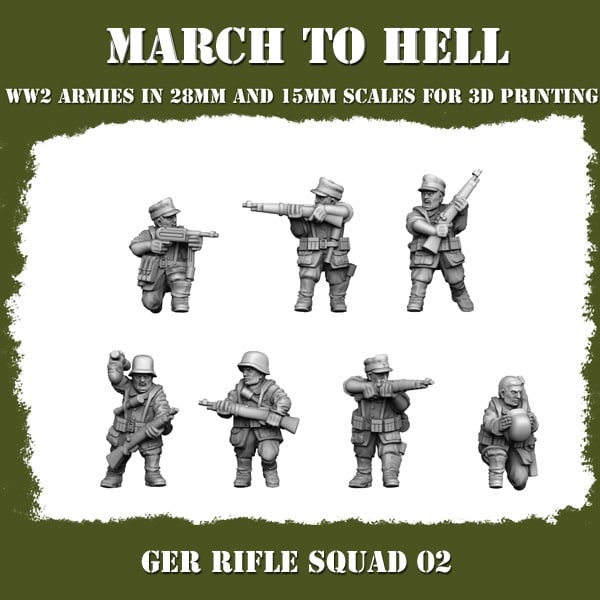 German Army (Wehrmacht) Rifle Squad 02 Figure